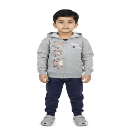 Girl's  Printed Zipper Hood Sweatshirt