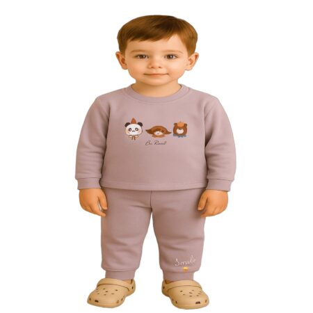 Winter 2 Piece Clothing Set – Full Sleeve T-Shirt & Jogger Pants Soft Cotton Outfit for Boys and Girls
