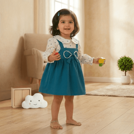 girls sleeveless pinafore dress