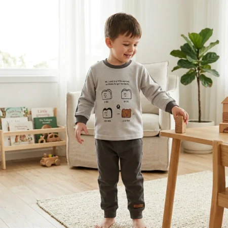 Winter 2-Piece Sweatshirt & Joggers Set | Unisex Warm Cotton Blend Outfit for Boys and Girls