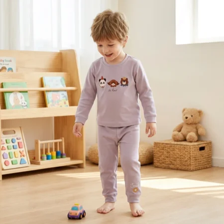 Winter 2 Piece Clothing Set – Full Sleeve T-Shirt & Jogger Pants Soft Cotton Outfit for Boys and Girls