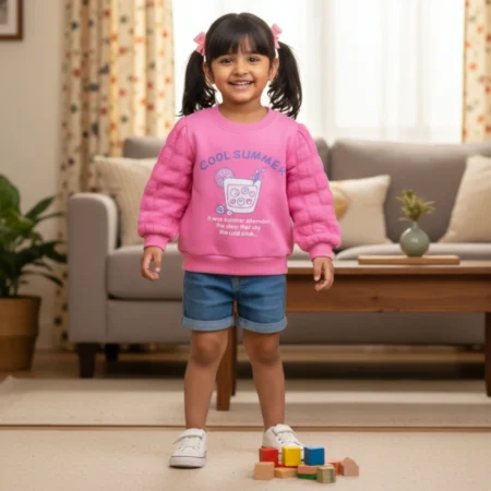 girls printed summer top for kids