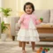 girls 2 piece dress set with ruffle dress and bow cardigan