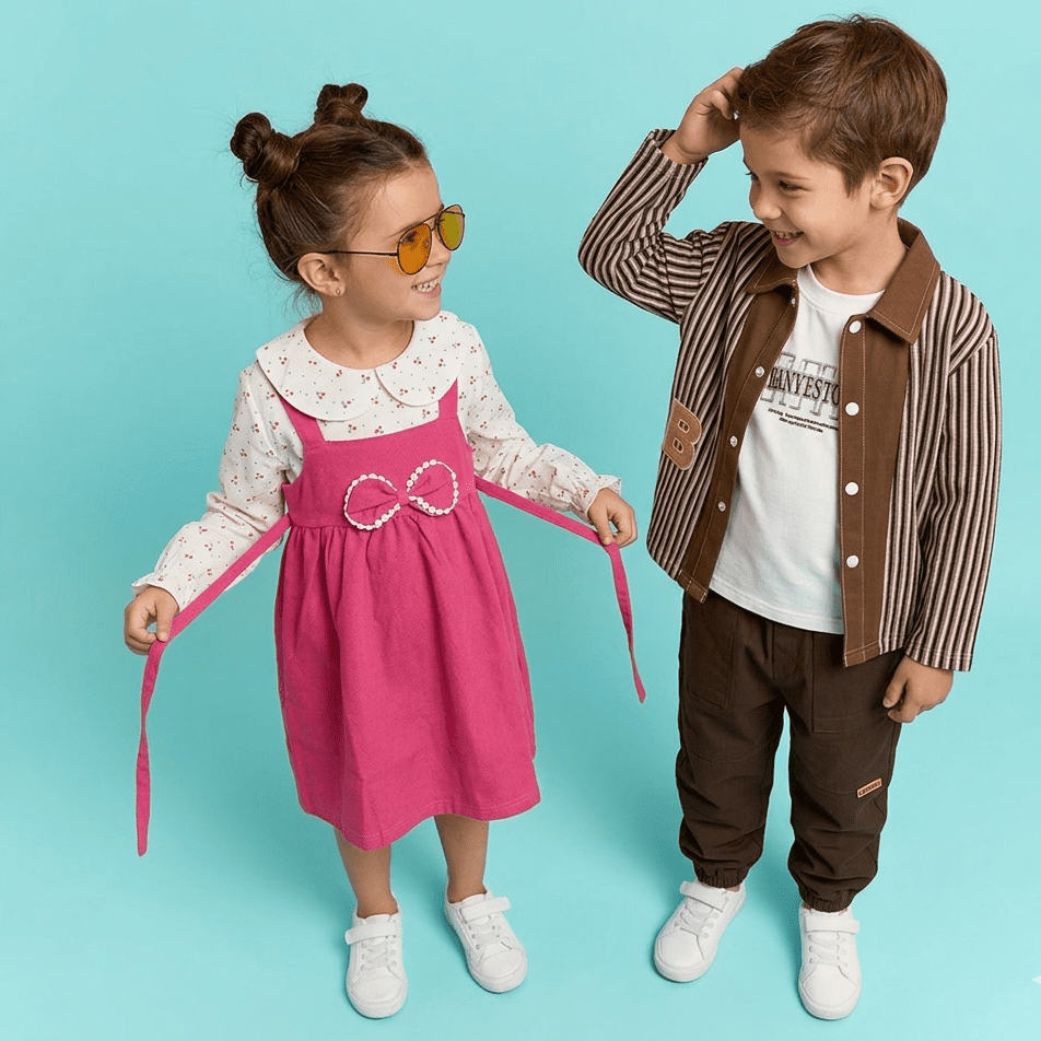 Kids wearing soft and breathable clothes for daily activities