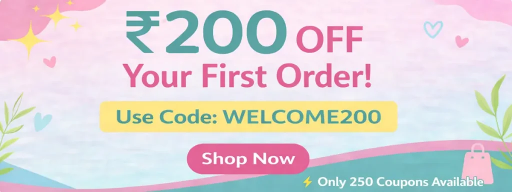 ₹200 off first order kidswear coupon Salty Pumpkin